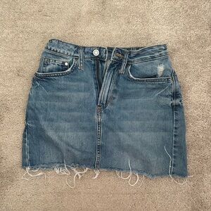 Denim Mini Skirt in Blue
